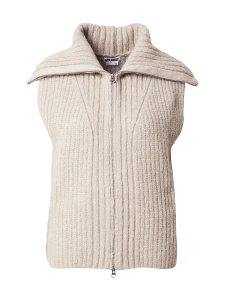 WEEKDAY Pleten brezrokavnik Vega' bež