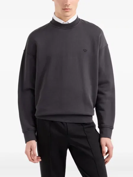 Hanorac crewneck Emporio Armani gri