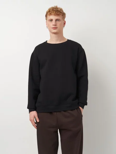 Світшот Роза бавовна/поліестер чорний