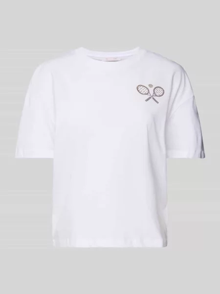 T-shirt z nadrukowanym motywem Rich & Royal biała