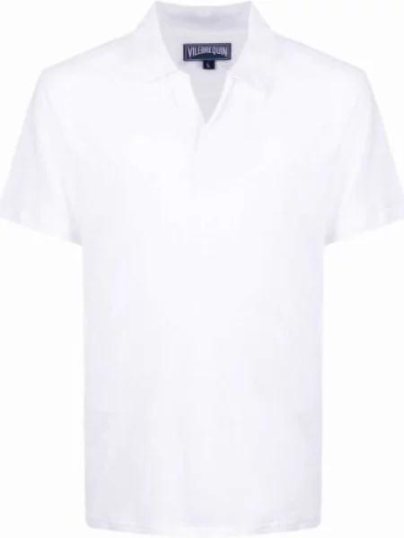 Lněné s límcem polotričko Vilebrequin bílé