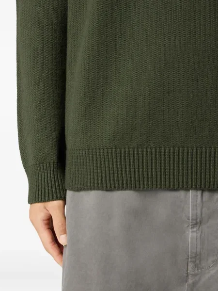 Pulover Stone Island cu decolteu rotund cu strasuri verde