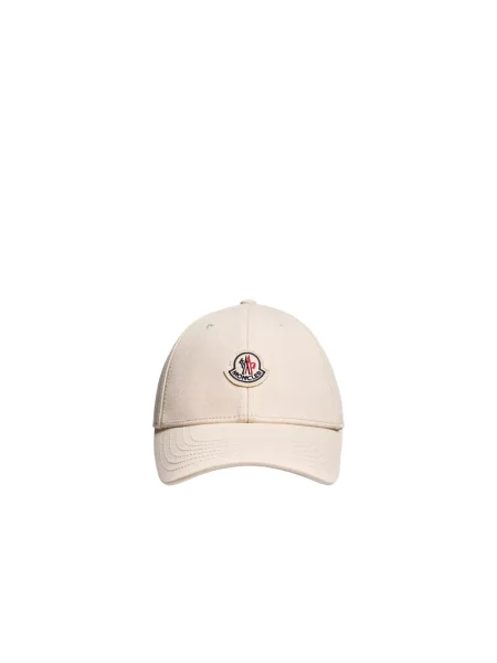 Czapka z daszkiem Moncler z logo biała