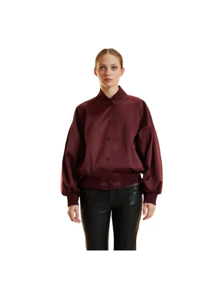 Kurtka bomber Cynthia Rowley czerwony