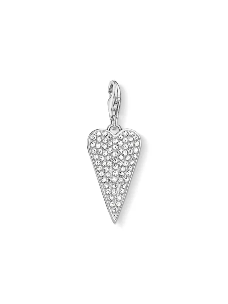 Zawieszka Thomas Sabo z cyrkonem w serca szara