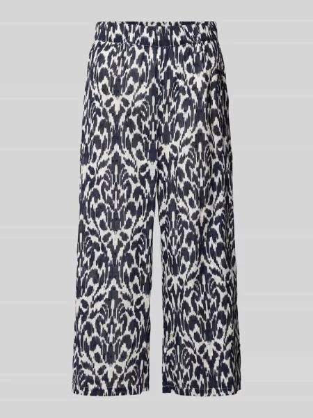 Spodnie materiałowe z szeroką skróconą nogawką model ‘Anjelica’ Mbym