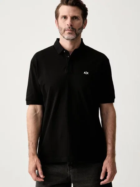 Tricou polo Armani Exchange negru