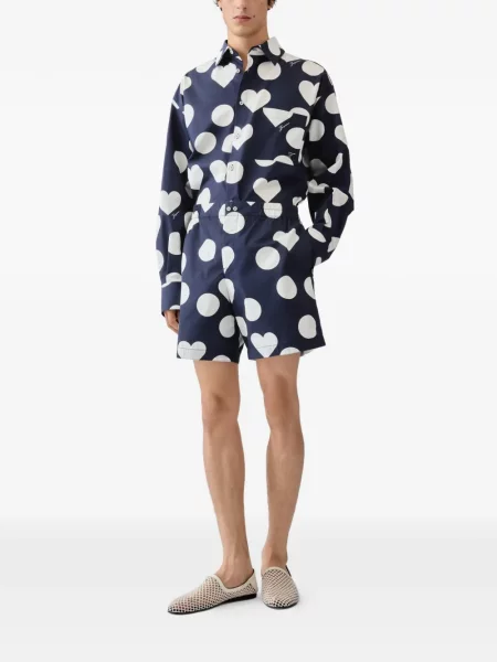 Pantaloni scurți Jacquemus cu buline albastru