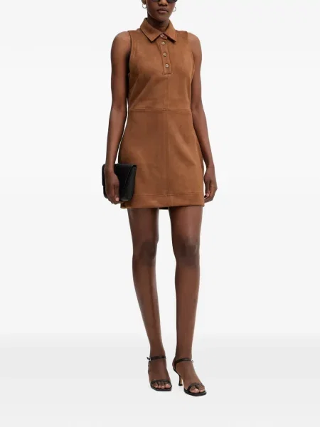 Rochie mini Dkny fără mâneci maro