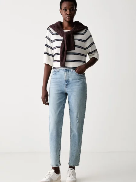 Levi's mom kavbojke HIGH WAISTED MOM JEAN modra