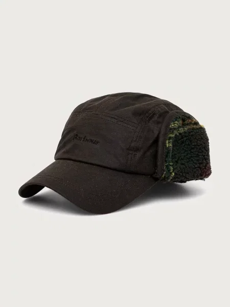 Barbour czapka uszatka zielona
