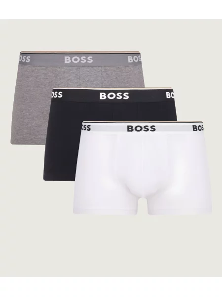 BOSS Orange Boxeri / alb / gri amestecat negru