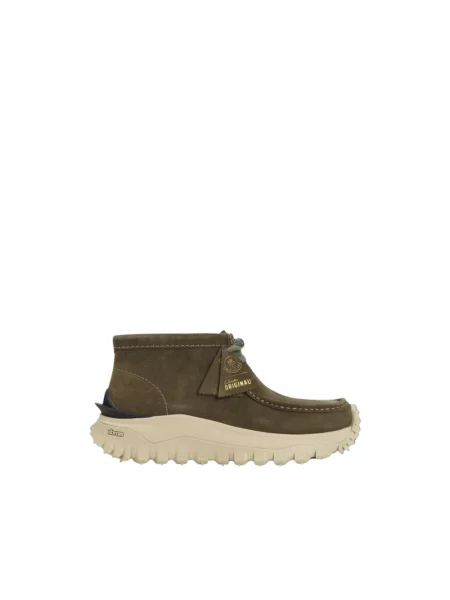 Botki Moncler skórzane zielone