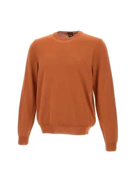 Sweter Hugo wełniany brązowy