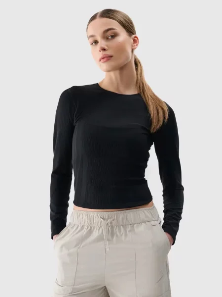 4F longsleeve koszulka z długim rękawem na jogę M/L czarna