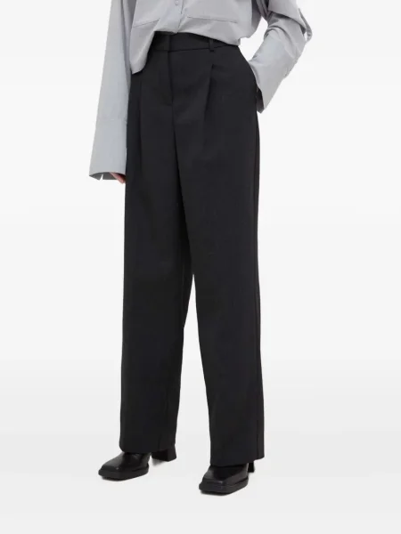 Pantaloni Herskind plisate gri