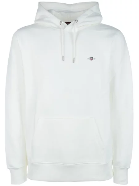 Hanorac cu glugă Gant cu broderie alb