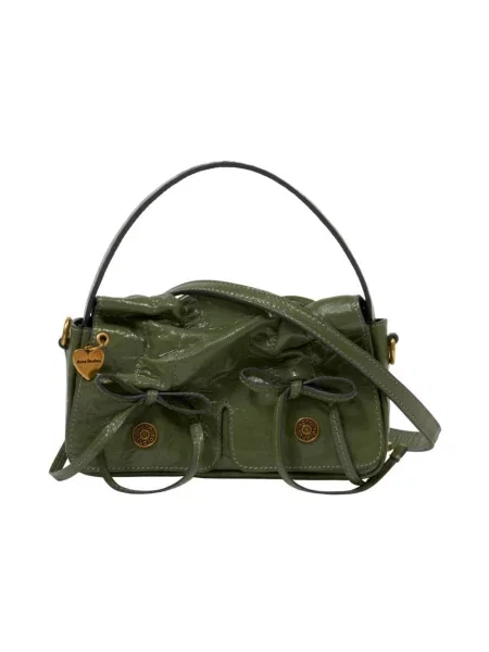 Torba Acne Studios skórzana zielona
