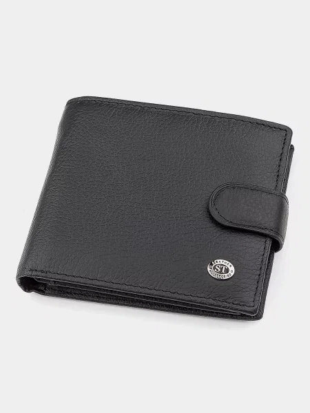 ST Leather Accessories Гаманець Шкіра чорний