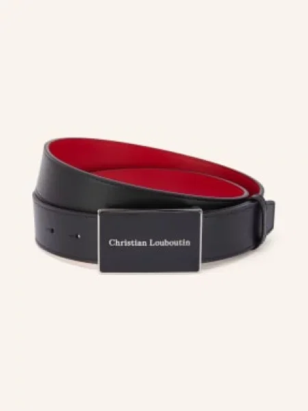 Christian Louboutin Pasek Skórzany Canopy schwarz czarny