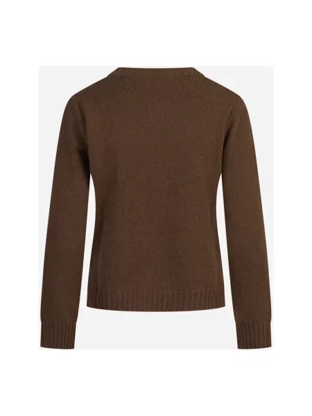 Sweter Kangra wełniany brązowy