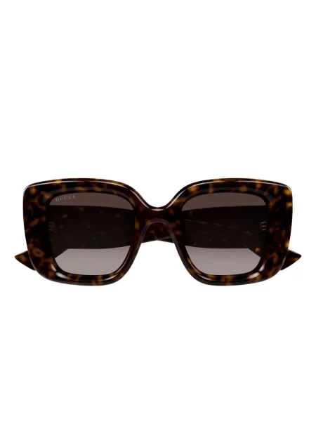 Ochelari de soare Gucci Eyewear cu imprimeu geometric maro