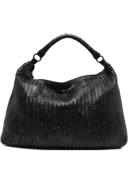 Geantă shopper Reptile's House din piele negru