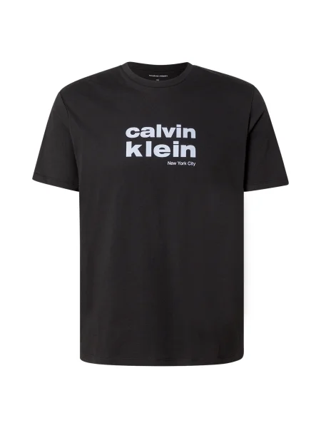 Calvin Klein Jeans Tricou negru / murdar alb