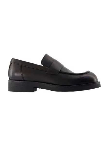 Loafersy Mm6 Maison Margiela skórzane czarne