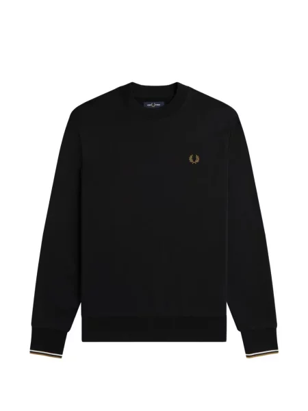 Пуловер Fred Perry бродиран черно