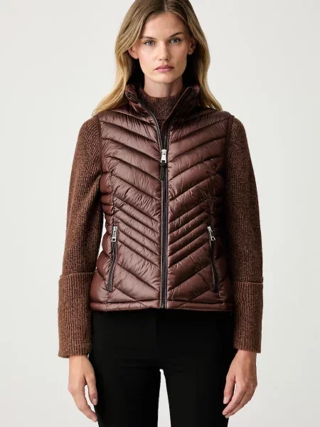 DKNY vestă pentru femei maro