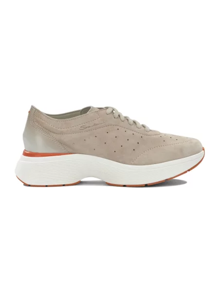Sneakersy Santoni skórzane beżowe