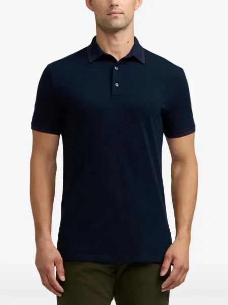 Вълнена поло тениска Ralph Lauren Purple Label синьо