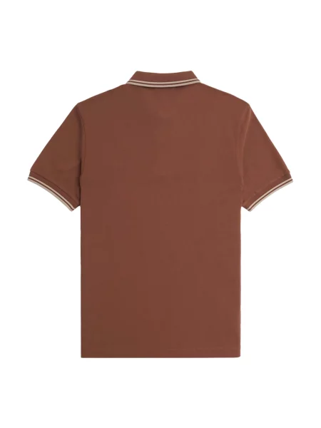 Koszulka polo Fred Perry z paskiem brązowa