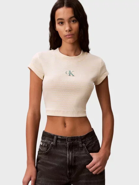 Детский топ Calvin Klein Jeans желтый