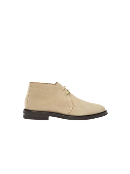 Buty do kostki Scarosso zamszowe beżowe