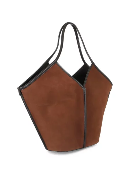 Geantă shopper Hereu din piele de căprioară maro