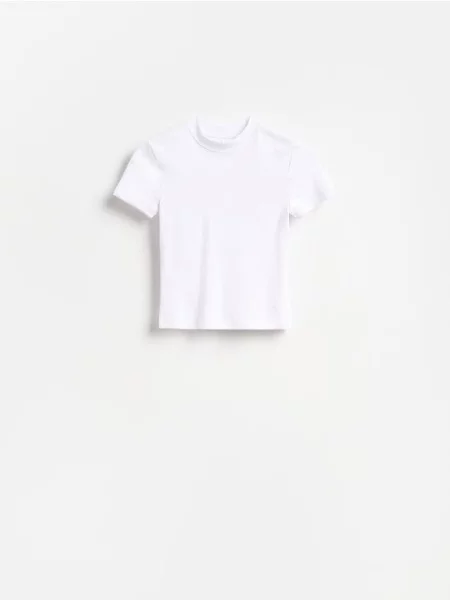 Reserved Tricou cu adaos de modal alb