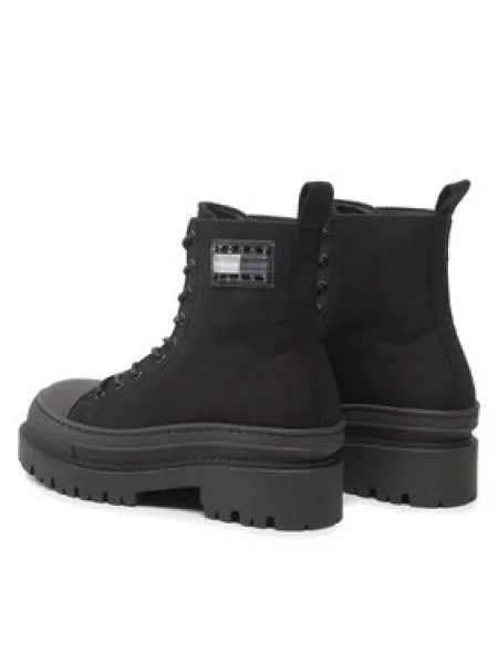 Tommy Jeans Auliniai batai Tjw Foxing Canvas juoda
