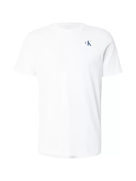 Calvin Klein Jeans Tricou bleumarin alb