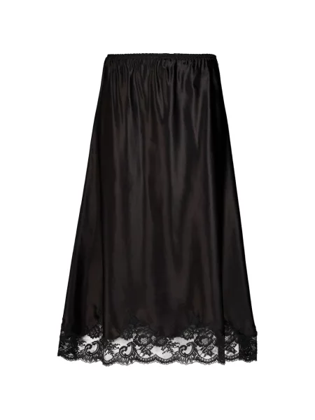 Fustă midi Rabanne din satin negru