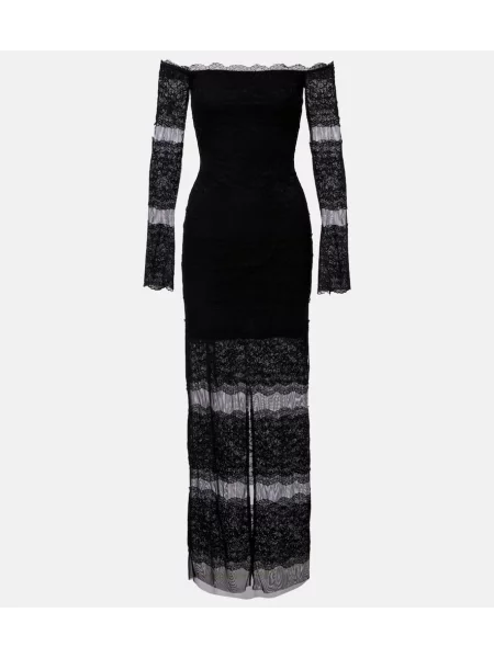 Rochie maxi Blumarine din tul de costum negru