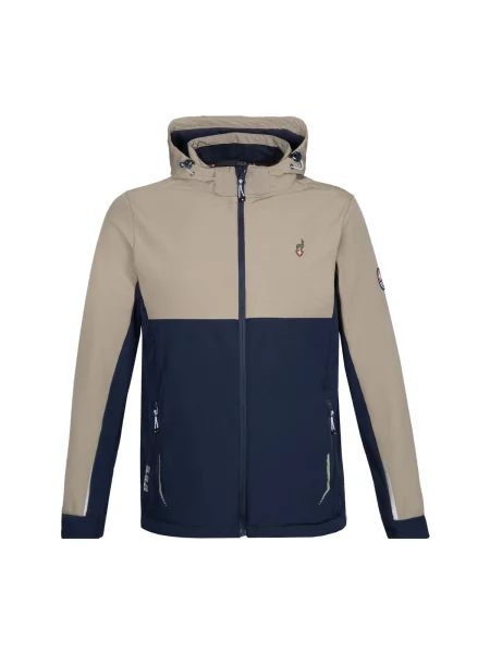 Kurtka softshell AULP z odpinanym kapturem elastyczna oddychająca zielona