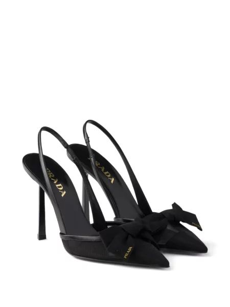 Pantofi cu toc Prada plasă negru