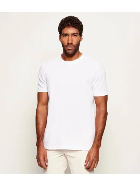 BOSS BLACK Tricou Tiburt alb