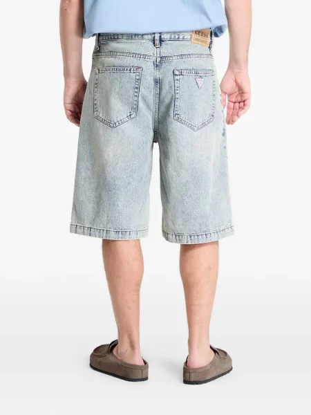 Pantaloni scurți din denim Guess albastru