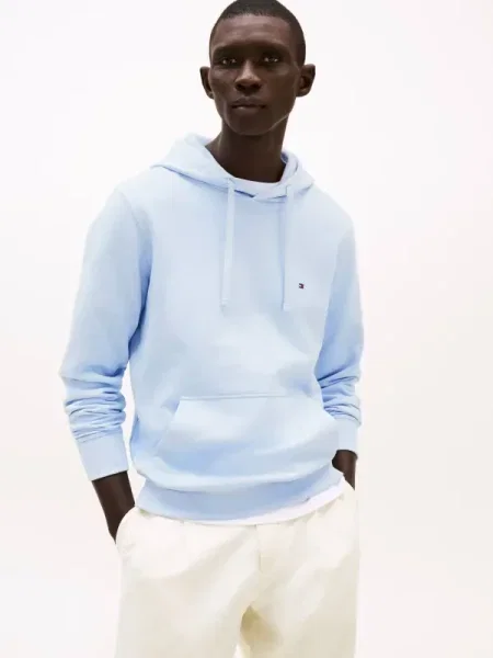 Tommy Hilfiger hanorac cu glugă bărbătesc de albastru