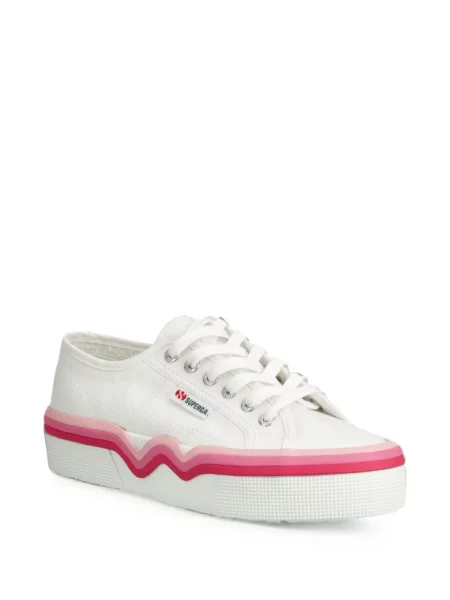Top Superga cu platformă alb