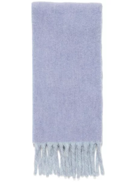 Fular Acne Studios cu franjuri albastru