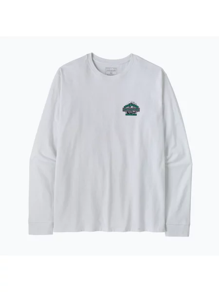 Tricou cu mânecă lungă Patagonia alb